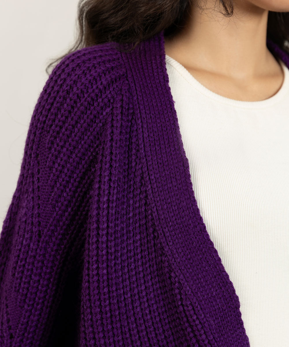 Sapphire - Chunky Rib Knit Cardigan