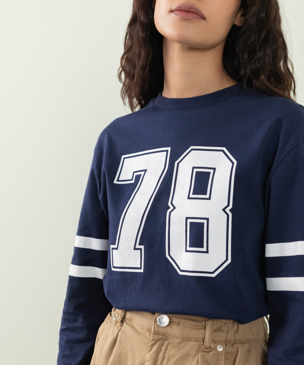 Sapphire - Full Sleeves Printed T-Shirt