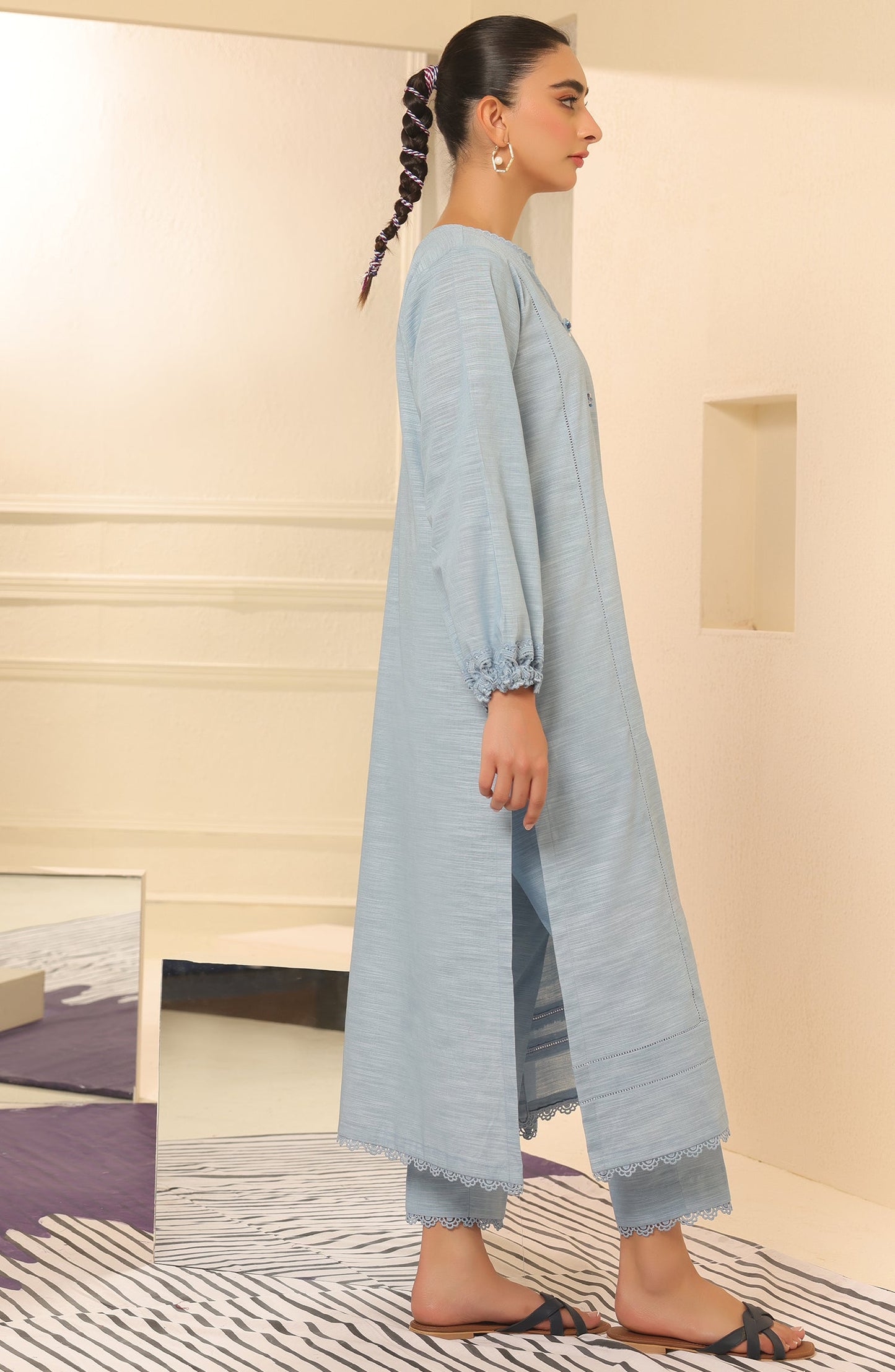 Orient - Stitched 2 Piece Plain Khaddar Shirt and Khaddar Pant