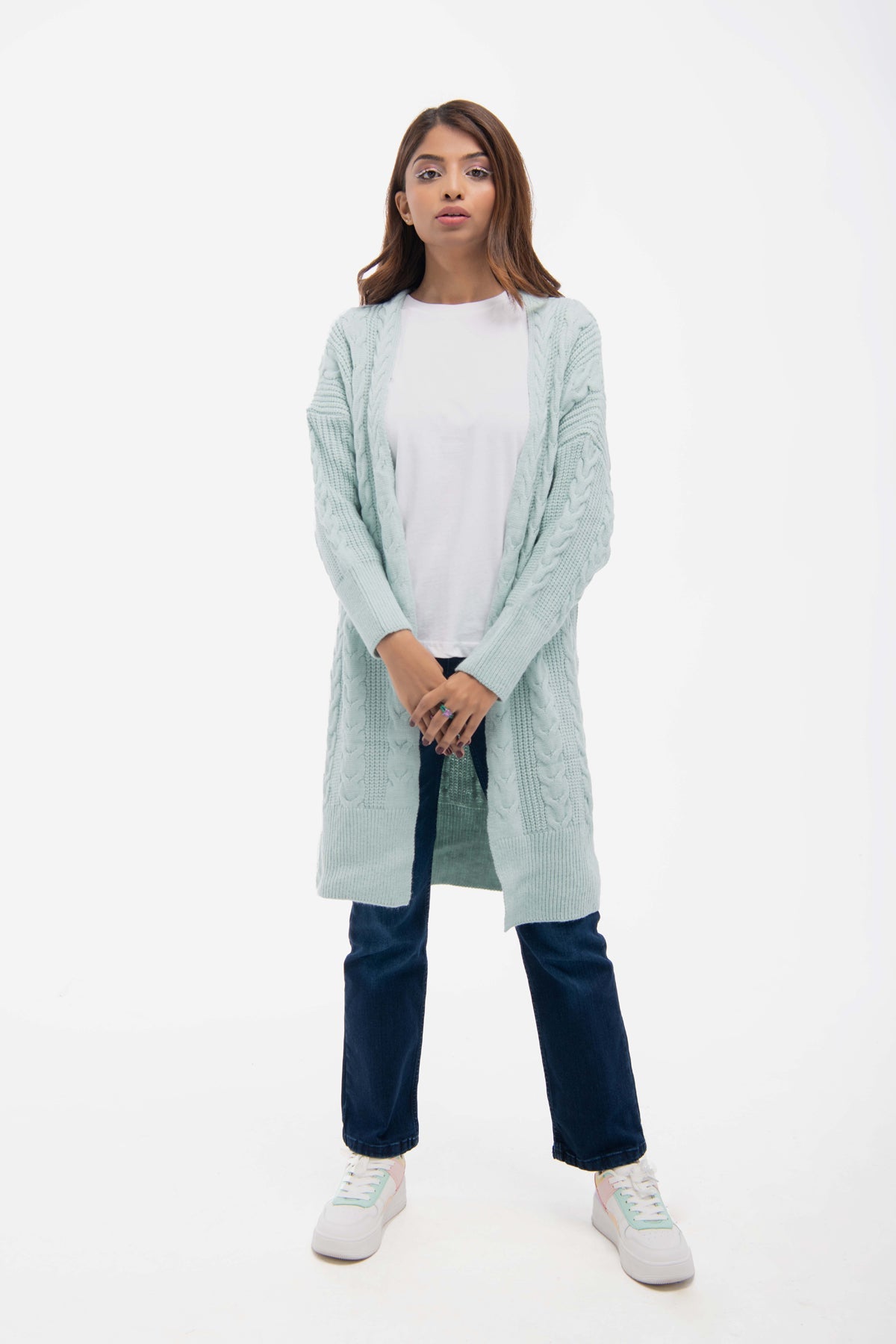 BTW - CABLE KNIT CARDIGAN