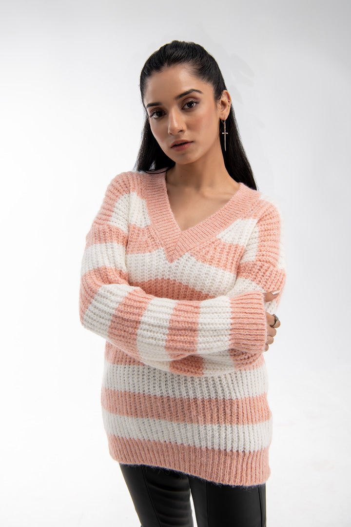 BTW - STRIPPED TURTLE NECK