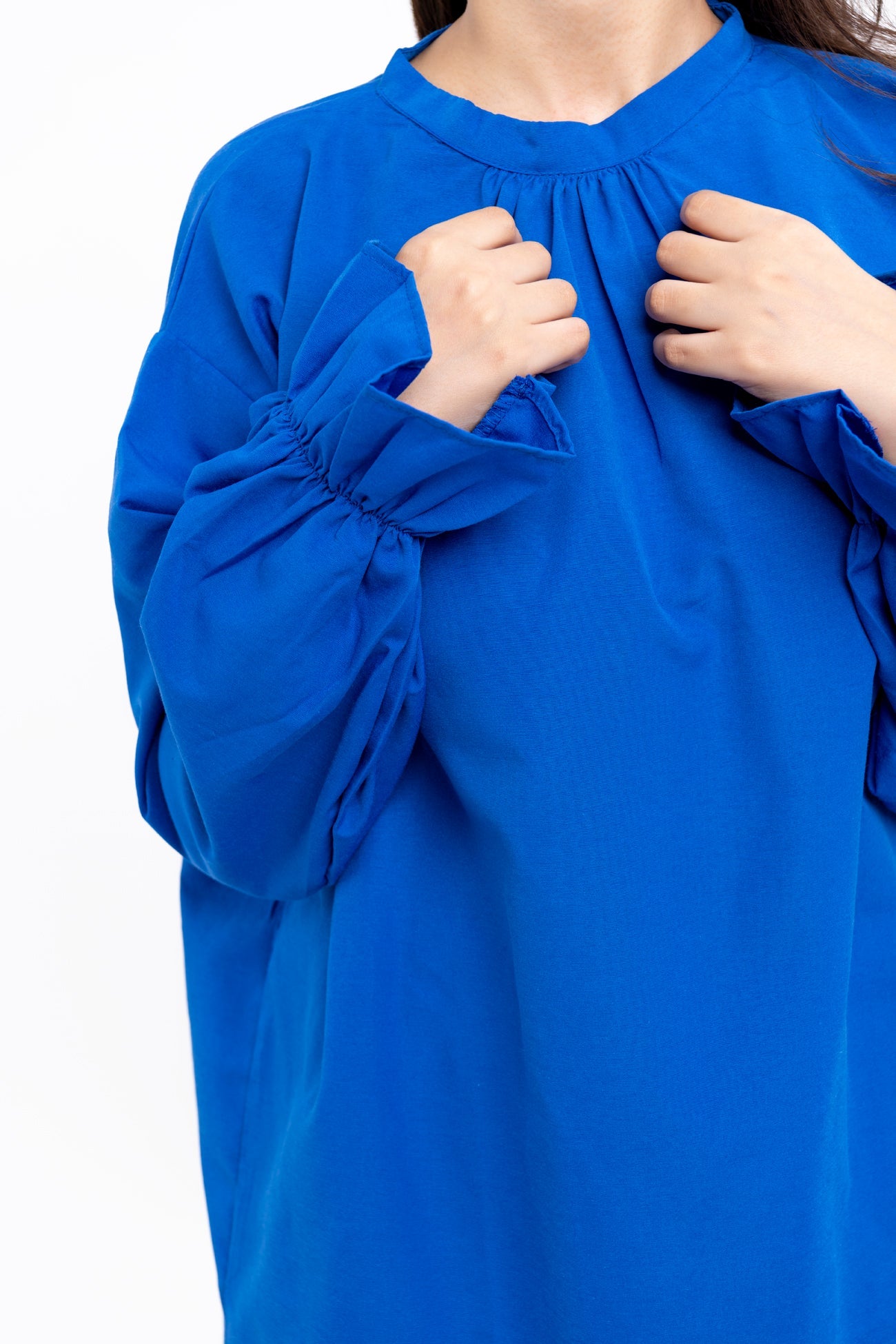 BTW - TOP WITH PRINTED SLEEVES