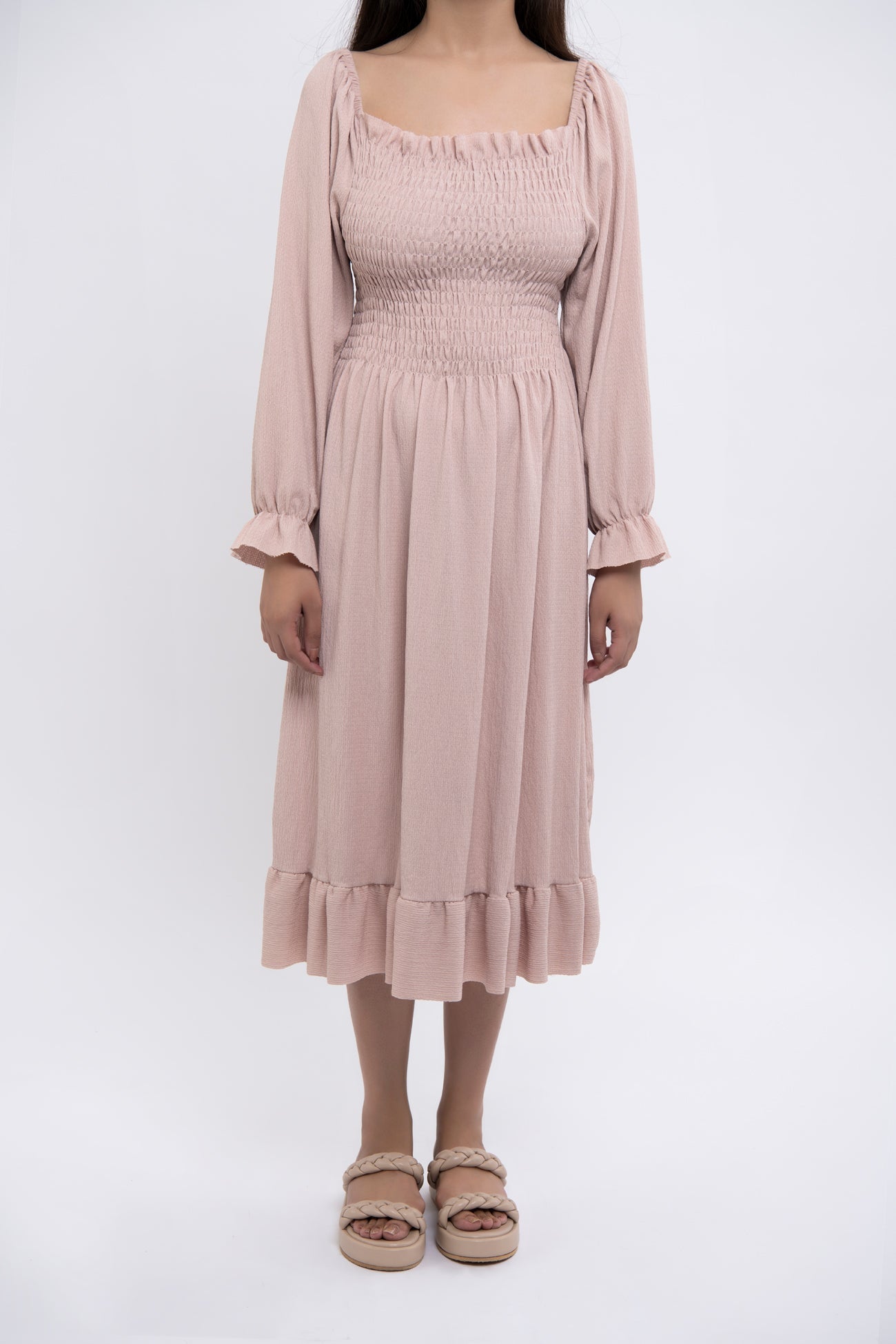 BTW - SHORT DRESS WITH SMOCKING