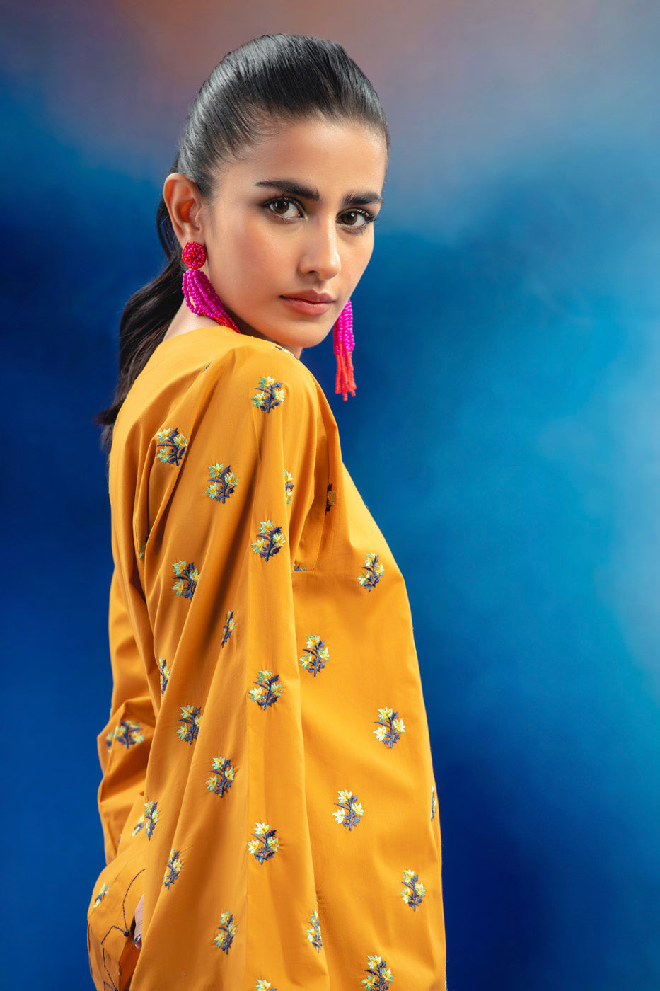 2 Pc Embroidered Cambric Outfit