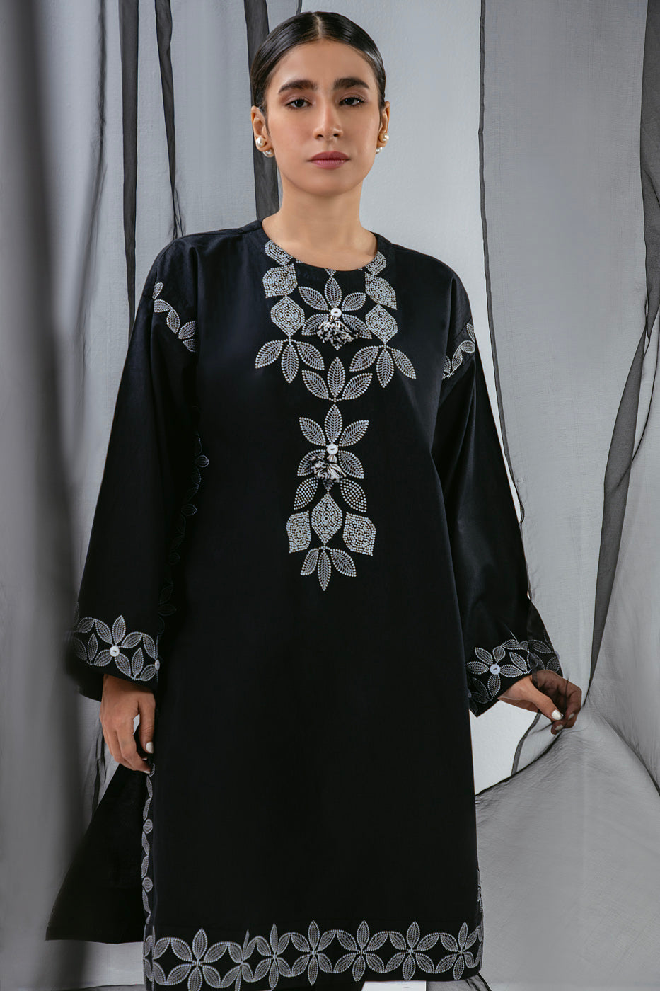 Printed Dobby Kurti