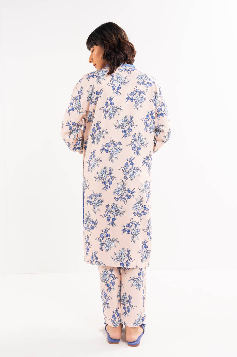 2 Pc Printed Herringbone Outfit