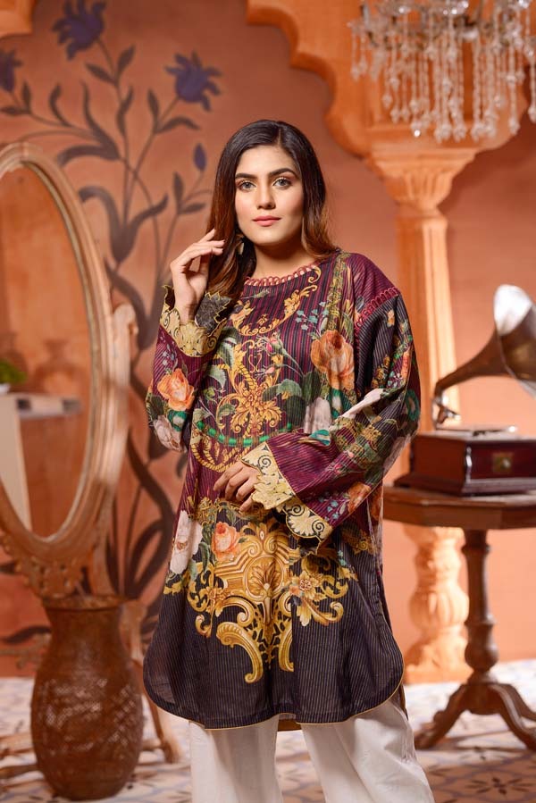 Adan's Libas - Crism Lenon - Digital Mesuri Lawn Unstitch Shirt