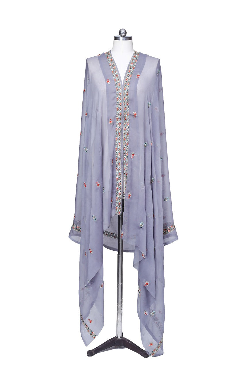 Adan's Libas - Embroidered Chiffon Dupatta