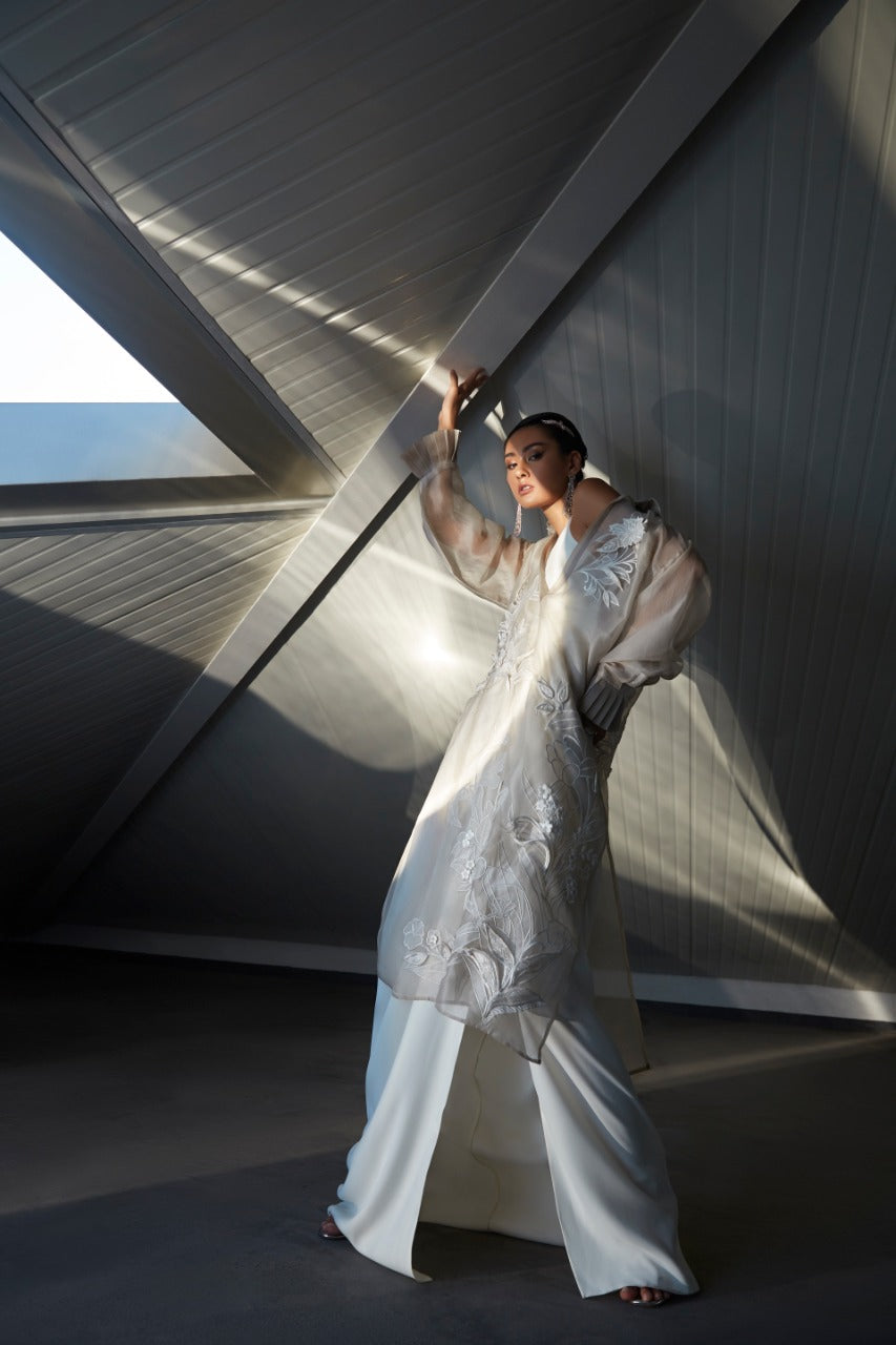 Organza Shirt With Drape Dress