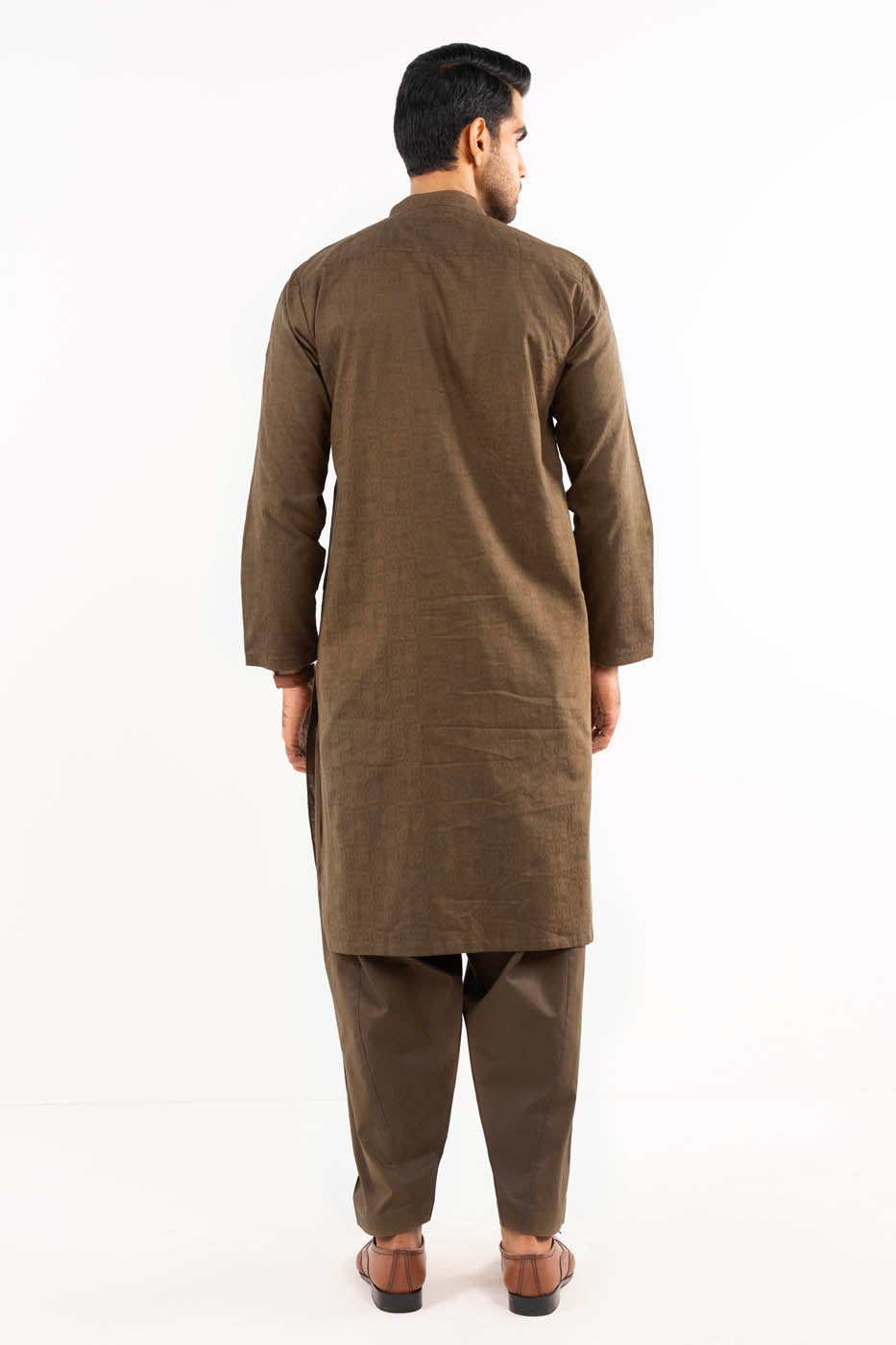 Dyed Embroidered Jacquard Kurta Shalwar