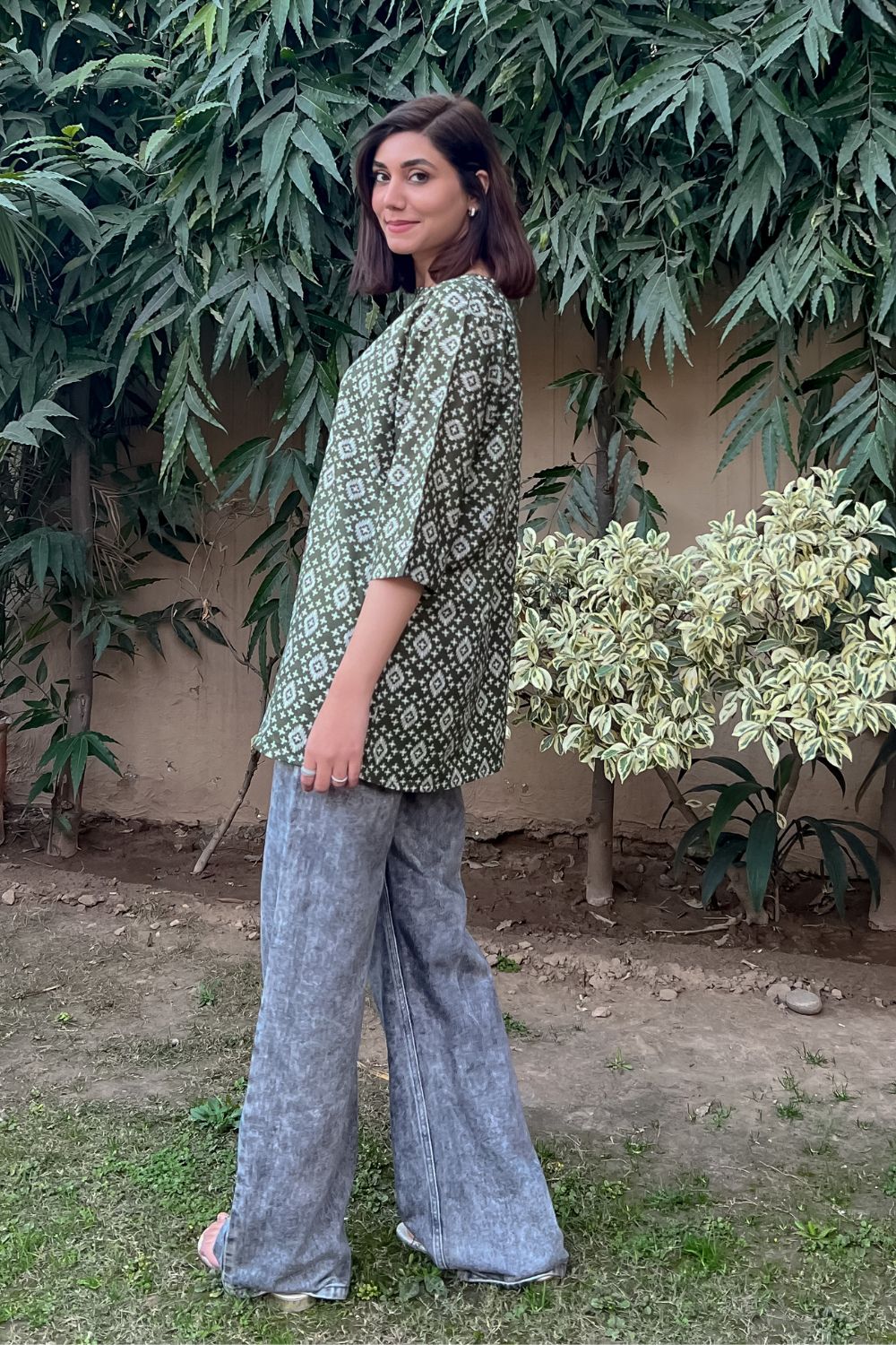 Celina - Printed Khaddar Kurti - D51