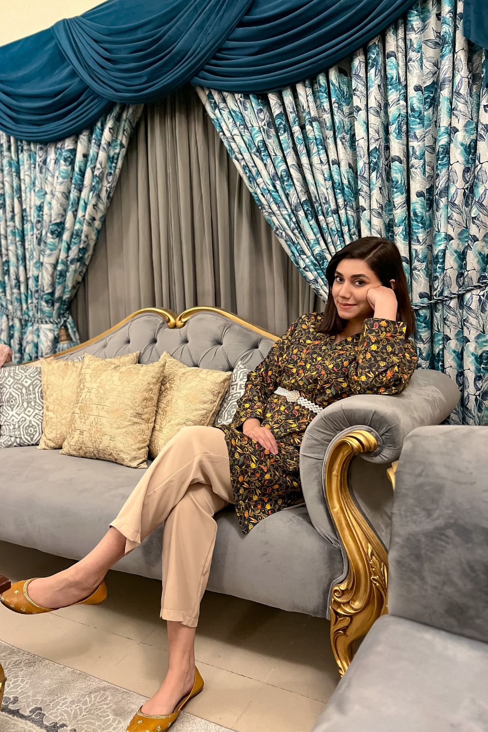 Celina - Printed Khaddar Kurti - D38