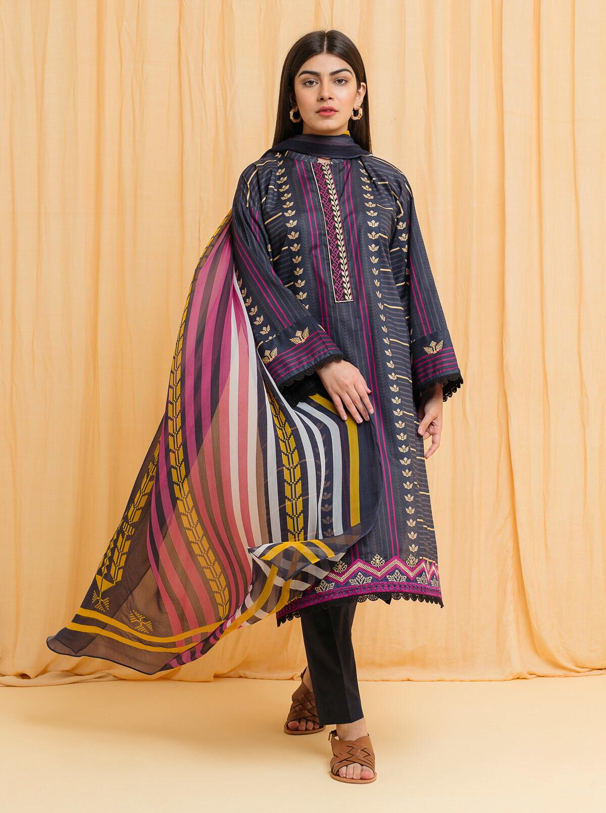 Beechtree - Bashful Blue - Embroidered Printed 2 Piece