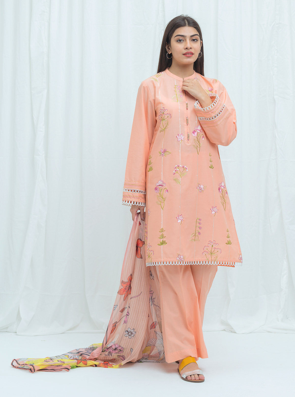 Beechtree - Pink Blossom-Embroidered-2P (UNSTITCHED)