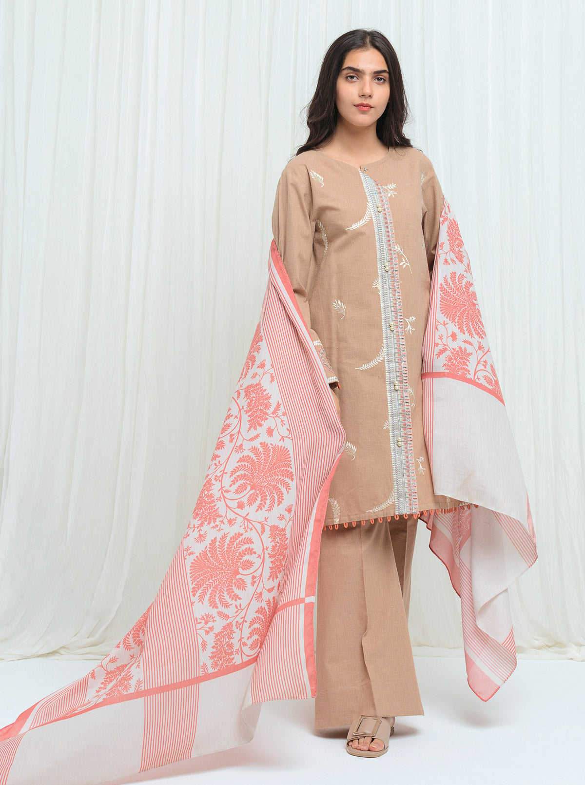 Beechtree - Pastel Glam With Printed Shawl - 2P