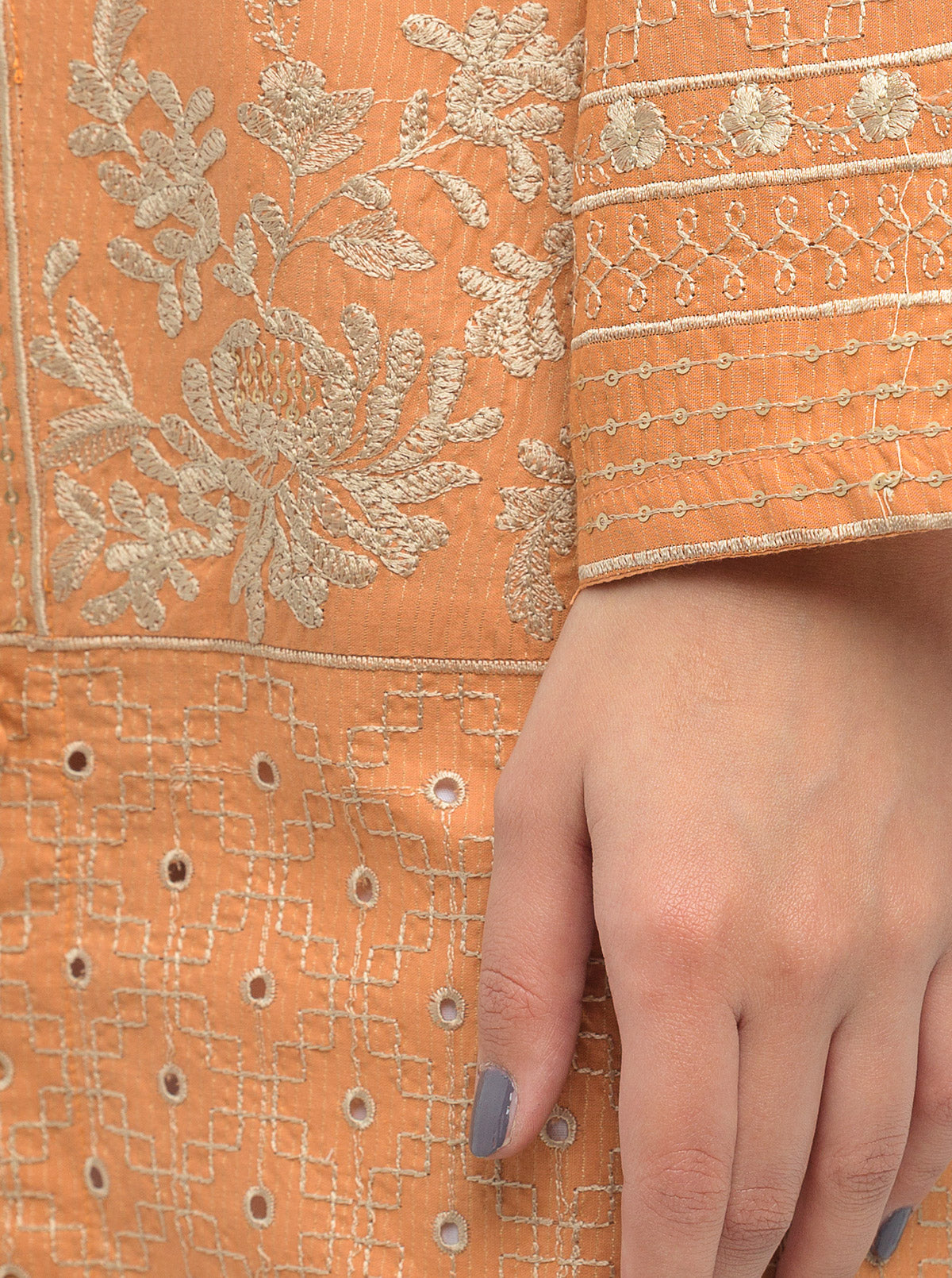 Beechtree - Embroidered Shirt With Dupatta