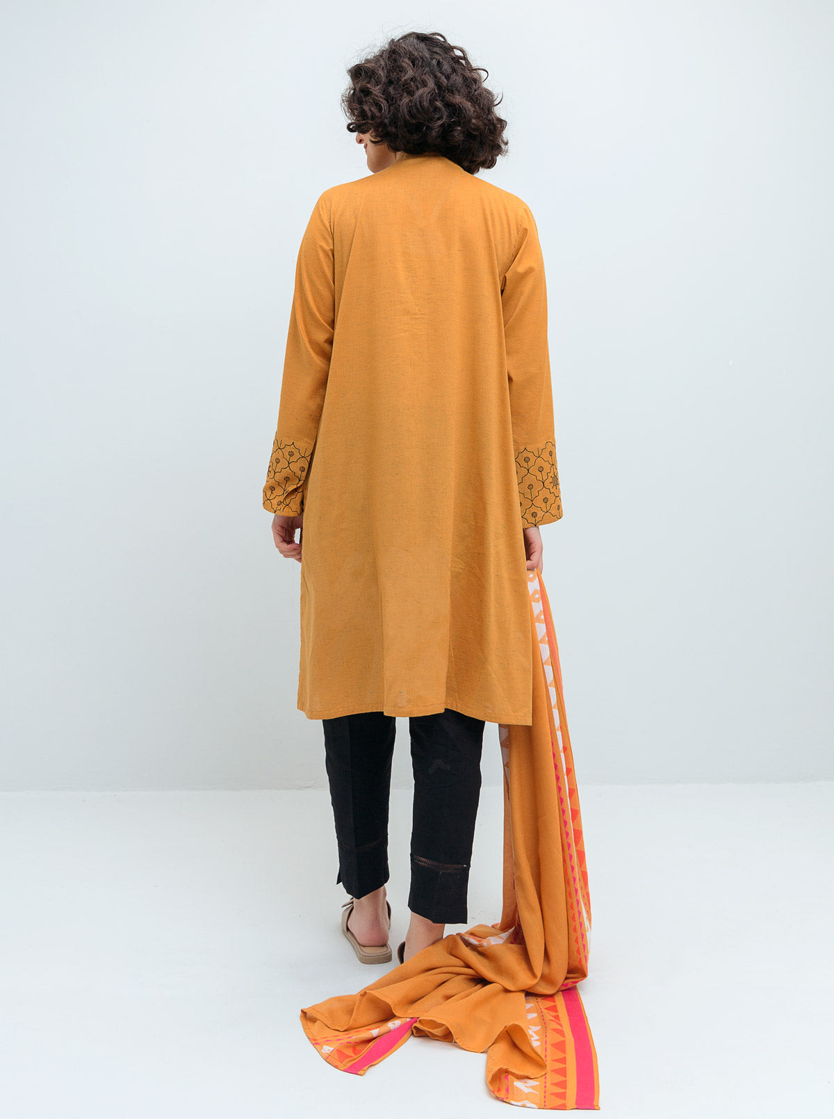 Beechtree - Embroidered Shirt With Dupatta