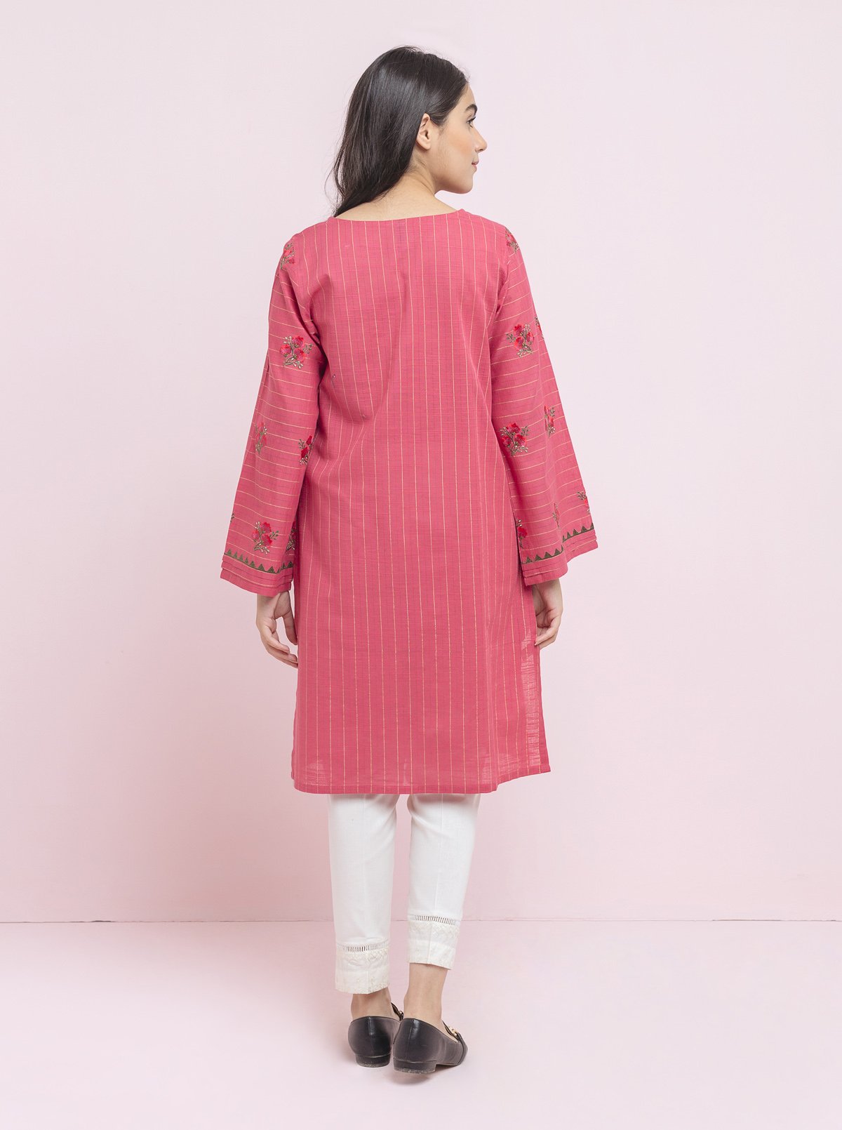 Beechtree - EMBROIDERED KHADDAR SHIRT (PRET)