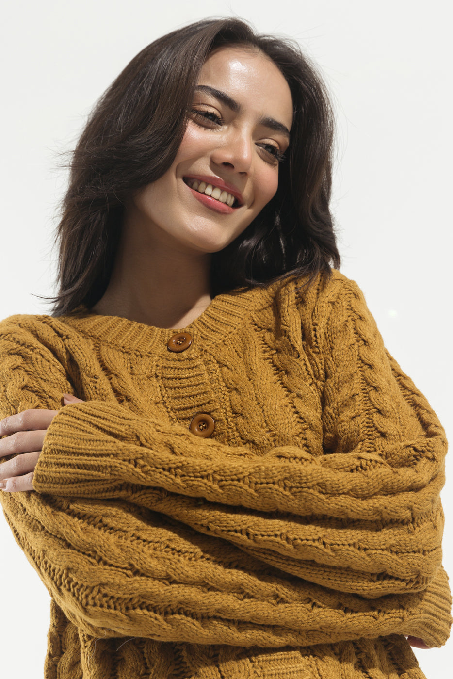 Beechtree - Mustard Knitted Cardigan