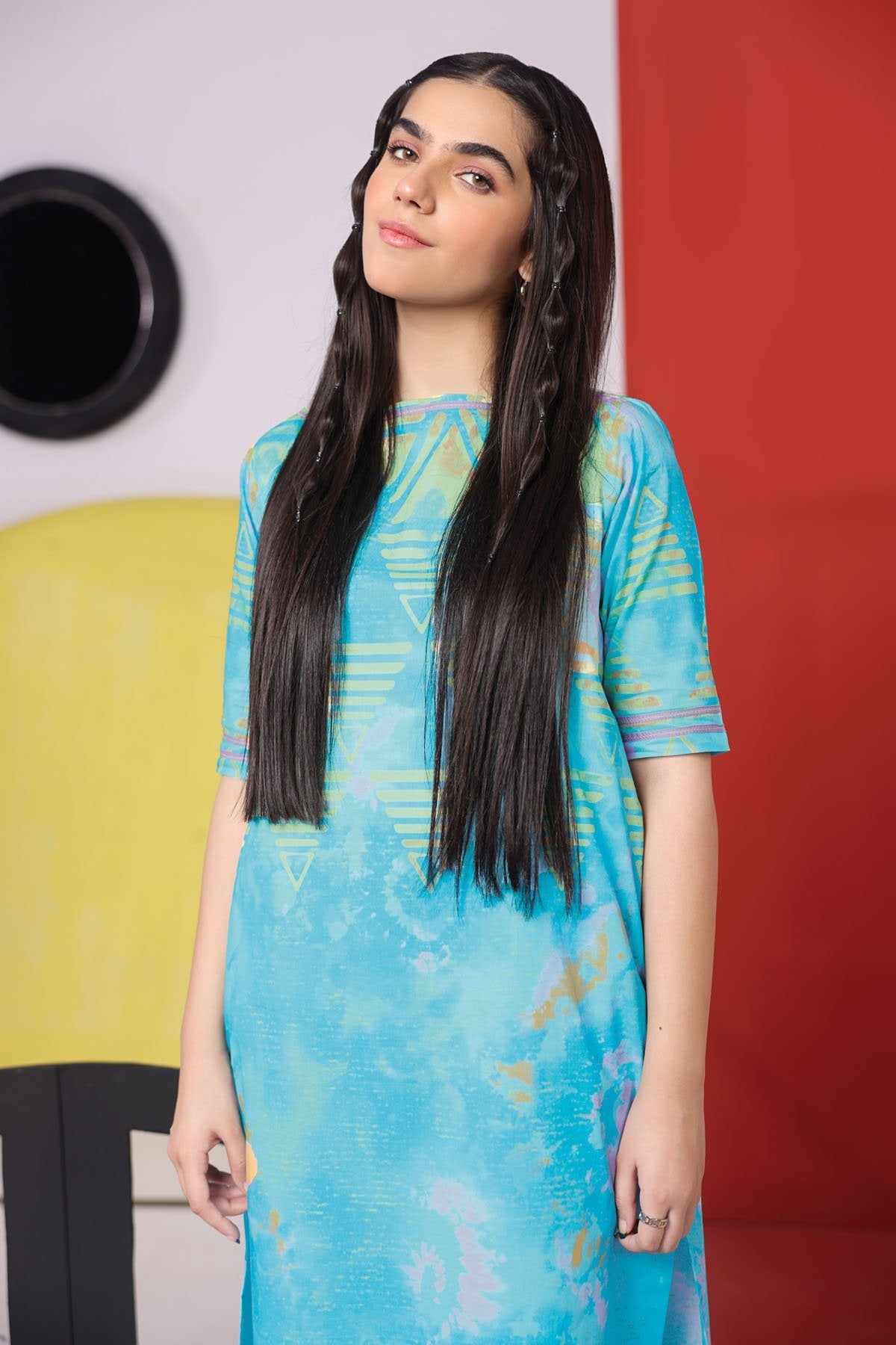 Alkaram - 2 Pc Digital Cambric Shirt With Dyed Cambric Trouser