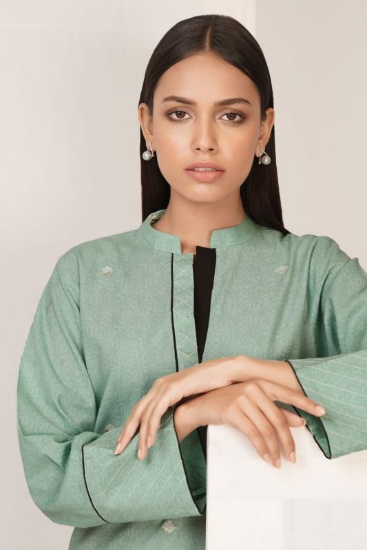 Embroidered Dobby Kurti