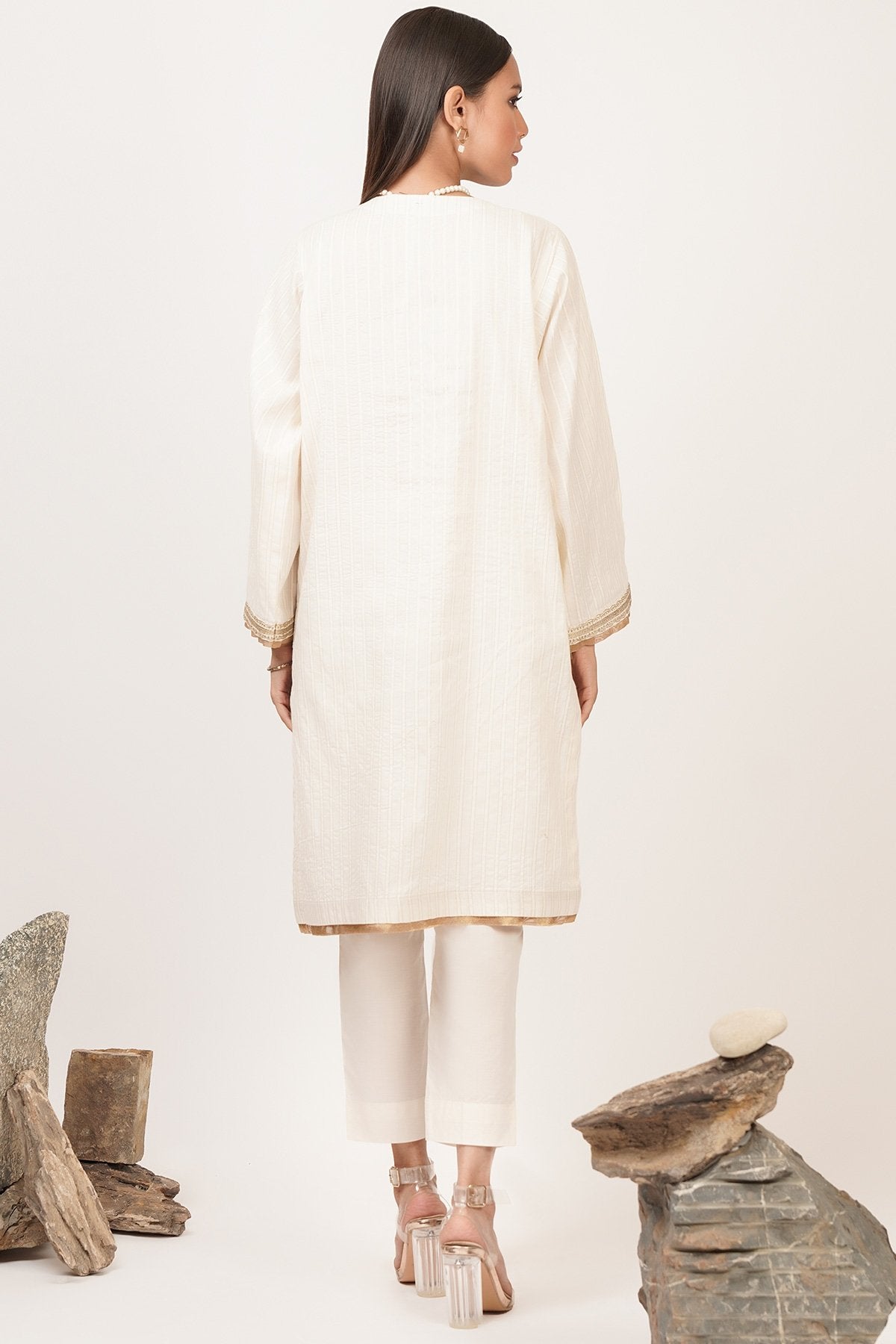 Alkaram - 2 Pc Embroidered Dobby Suit