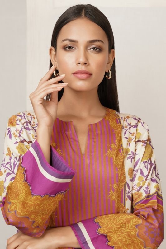 Printed Cotton Satin Kurti