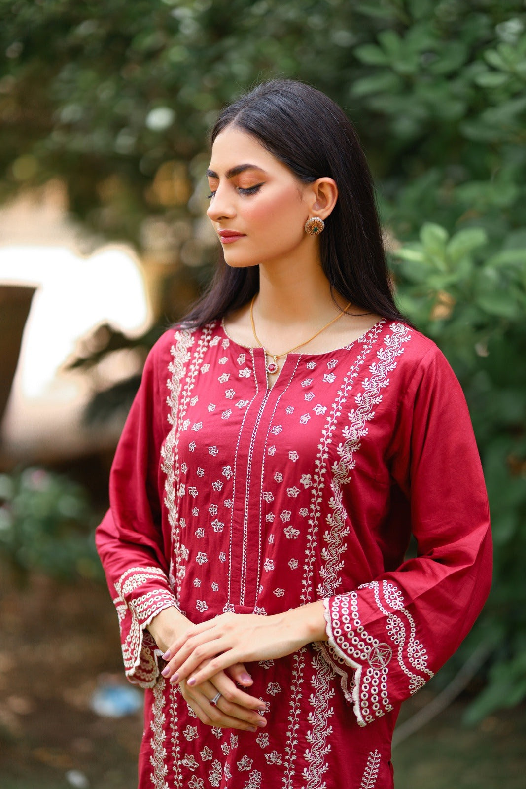 Bareeq Outfits - ZARGUL EMBROIDERED CHIKANKARI 3 PIECE STITCHED SUIT