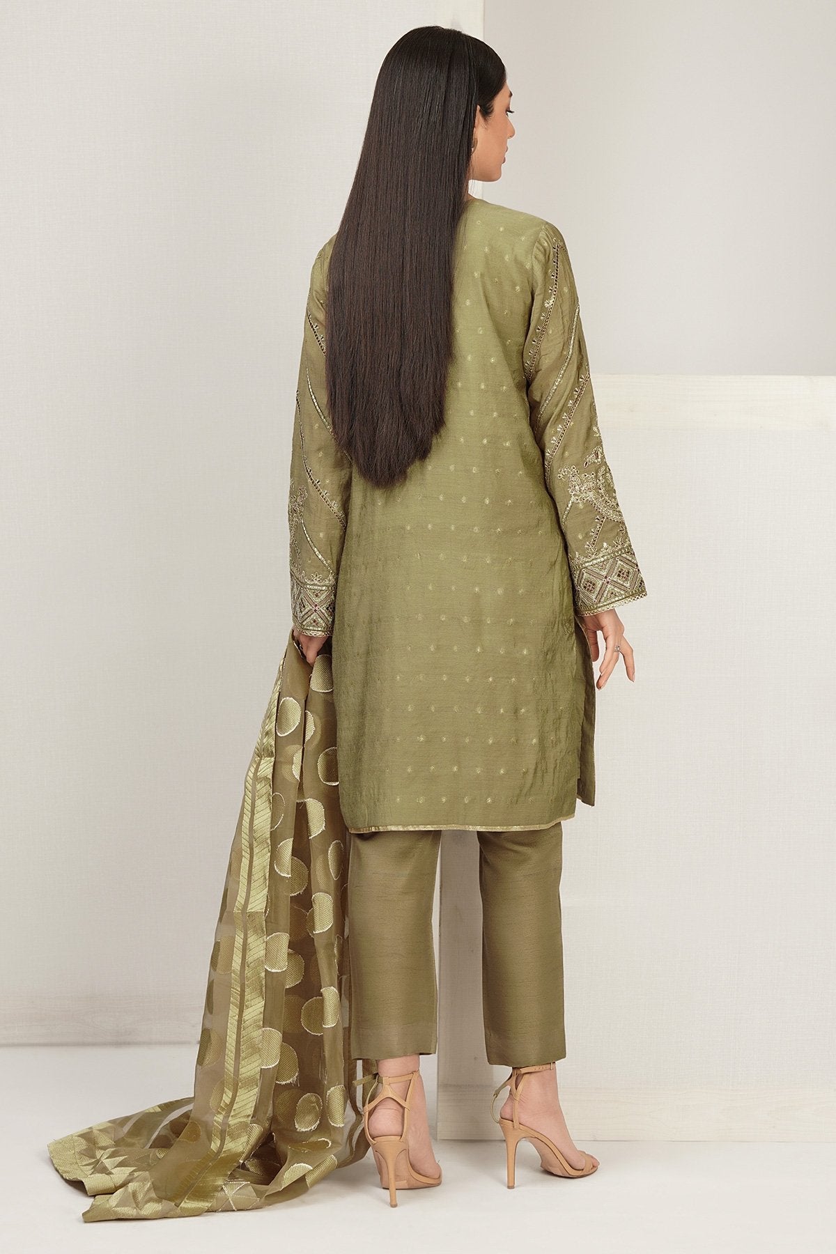 Alkaram - 3 Pc Karandi Formal Suit