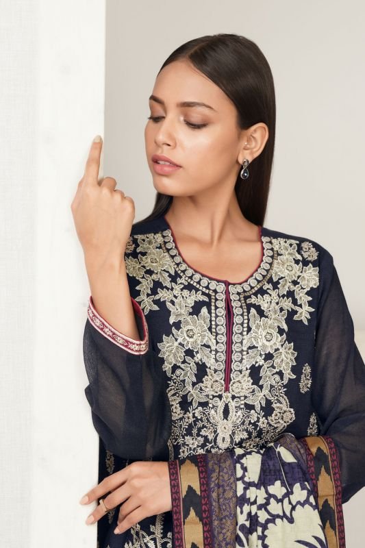3 Pc Cotton Net Formal Suit