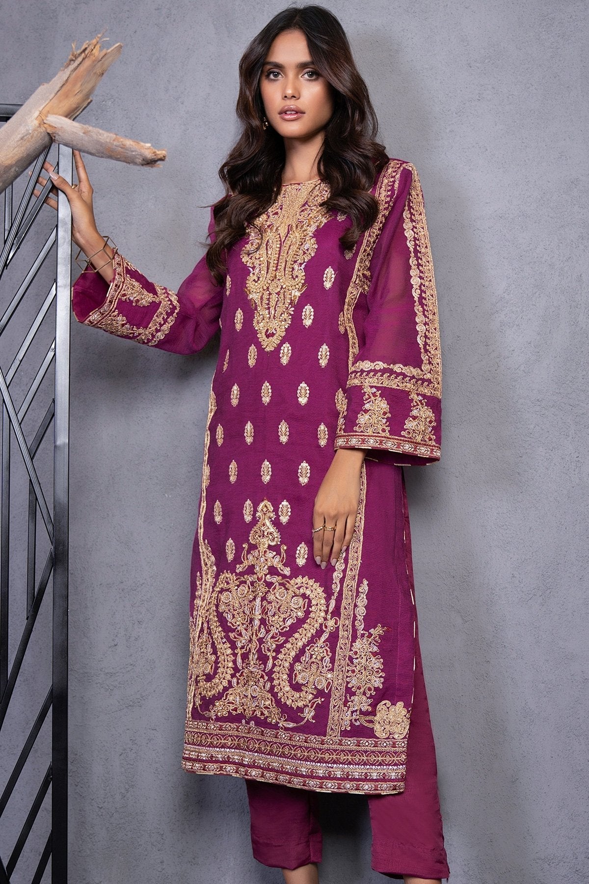 Alkaram - 2 Pc Yarn Dyed Suit