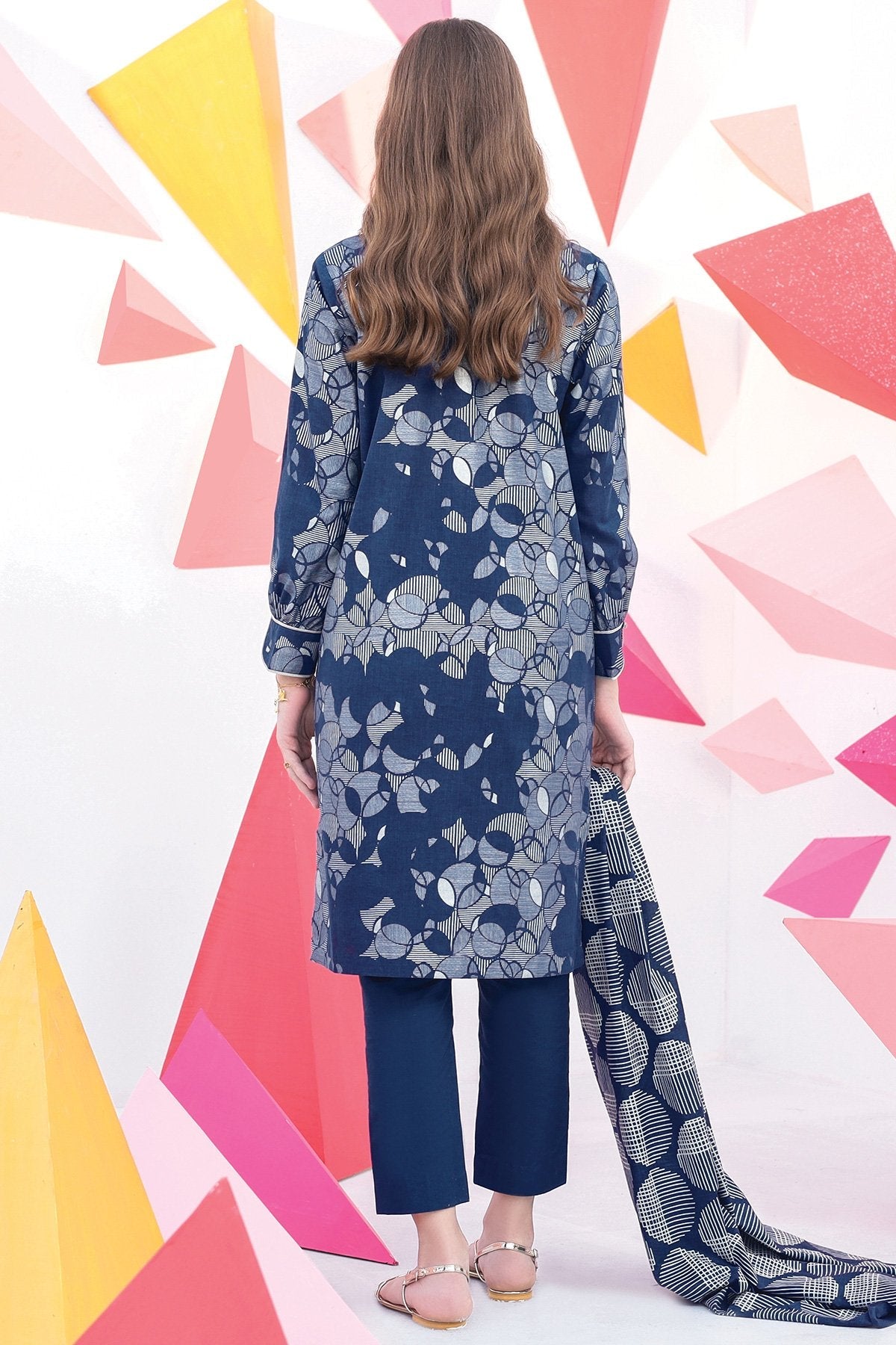 Alkaram - 2 Pc Printed Cambric Suit With Lawn Dupatta