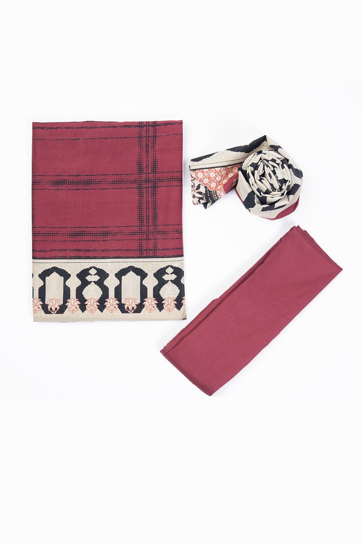 Alkaram - 3 Pc Printed Lawn Suit With Printed Lawn Dupatta