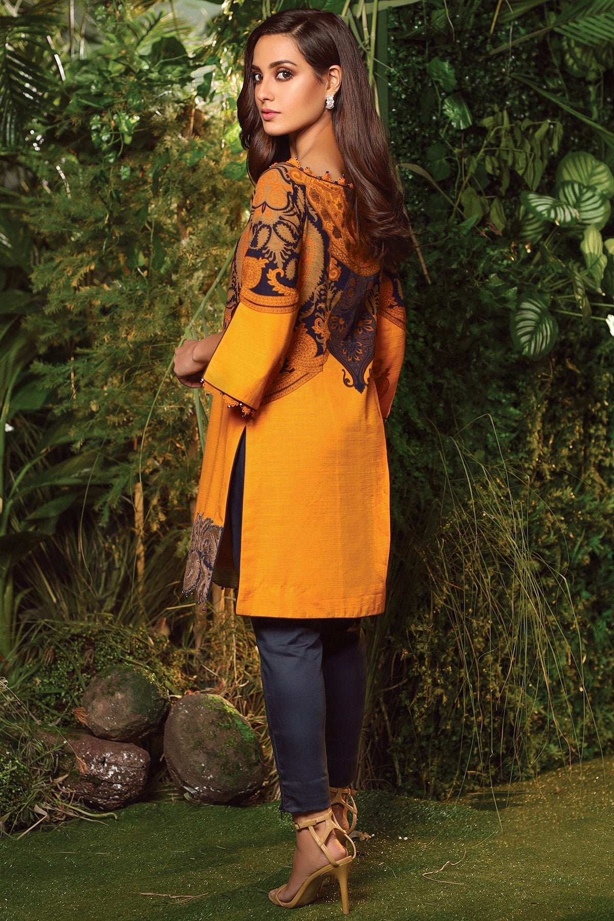 Alkaram - Two Piece Embroidered Khaddar Suit With Dyed Khaddar Trousers