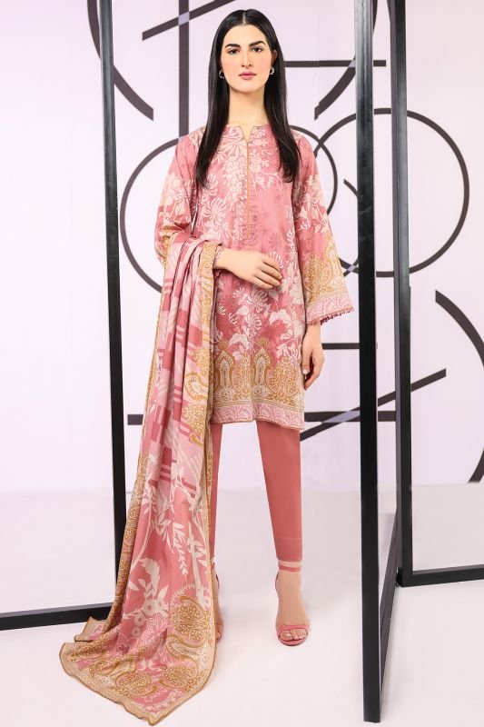 3 Pc Printed Lawn Suit
