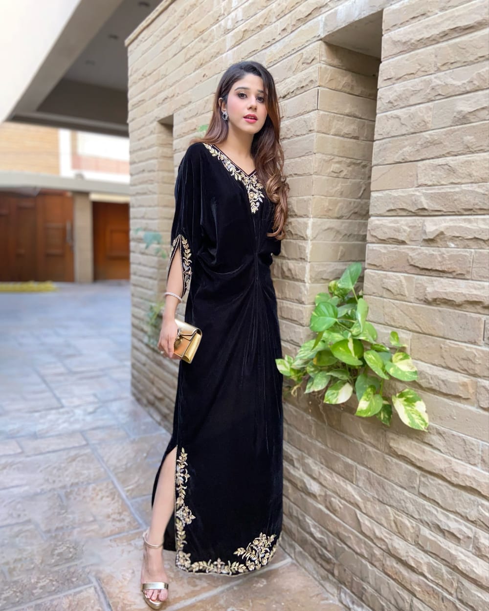 Sammy K - Black Velvet Caftan