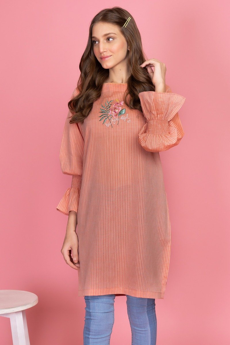 Alkaram - Yarn Dyed Embroidered Kurti