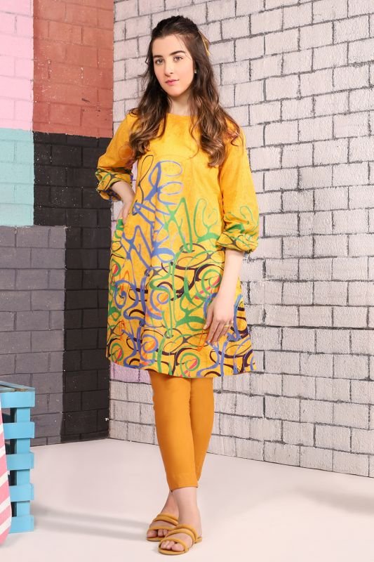 Alkaram - 2 Piece Digital Cambric Shirt With Dyed Cambric Trouser