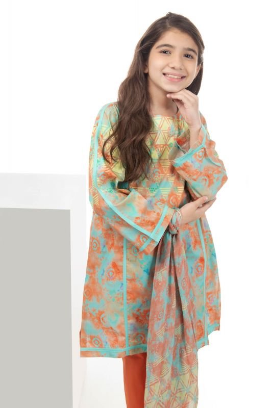 Alkaram - 3 Pc Printed Cambric Outfit
