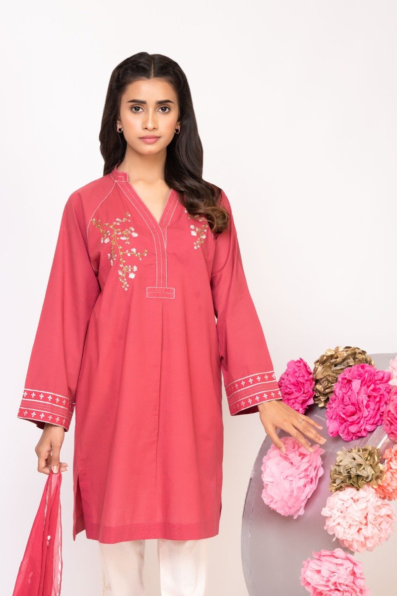 Alkaram - 2 Pc Embroidered Cambric Suit