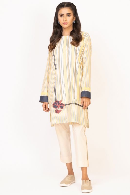 Dyed Embroidered Kurti