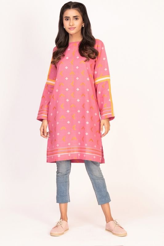 Dyed Jacquard Kurti