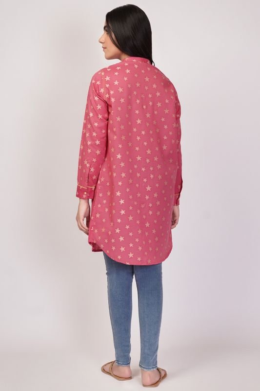 Printed Jacquard Kurti
