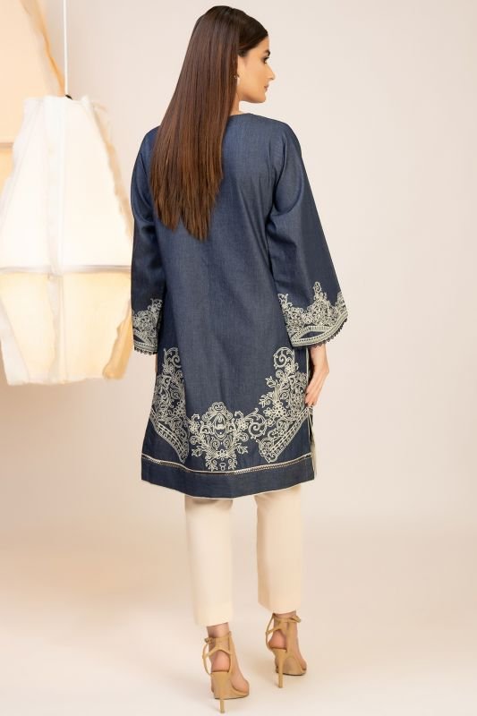 Printed Denim Kurti