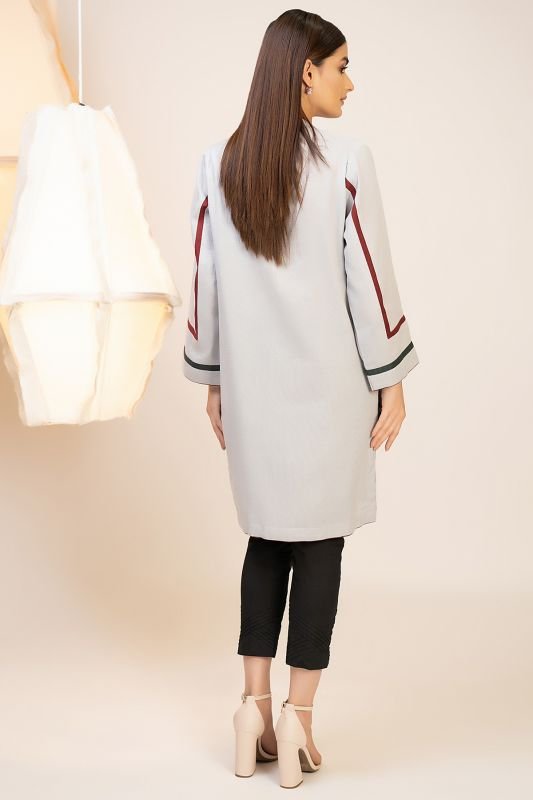 Dyed Embroidered Denim Kurti