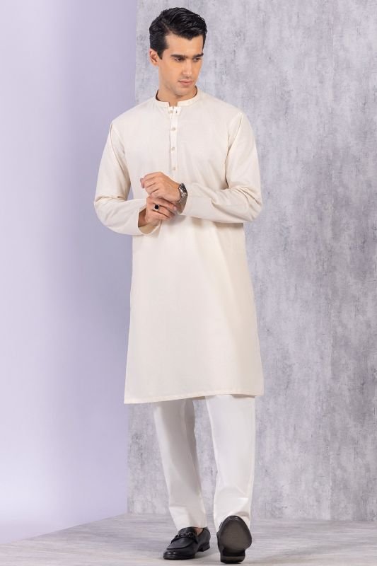 Dyed Embroidered Karandi Kurta