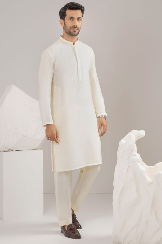 Dyed Embroidered Blended Shalwar Kameez