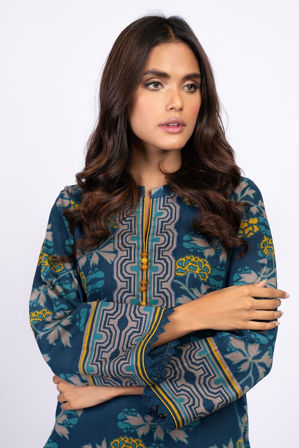 Alkaram - 1 Pc Printed Khaddar Shirt