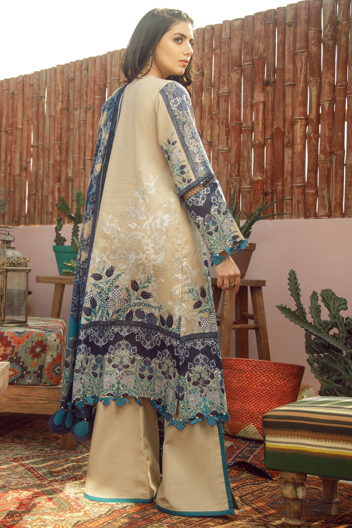 Alkaram - 3 Piece Printed Lawn With Printed Net Dupatta
