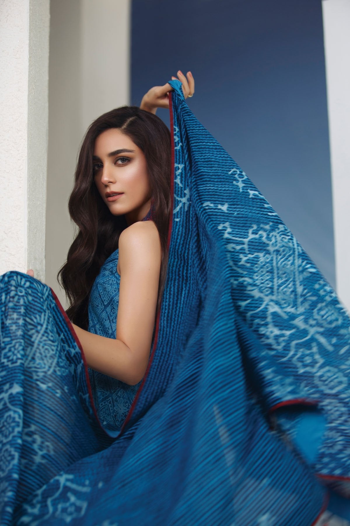 Alkaram - 3 Pc Embroidered Lawn Suit With Printed Brochia Lawn Dupatta